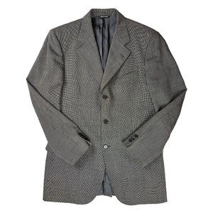 Marlene Italy Super 100 Gentleman Sport Jacket Size 48 Long Gray 3 Button